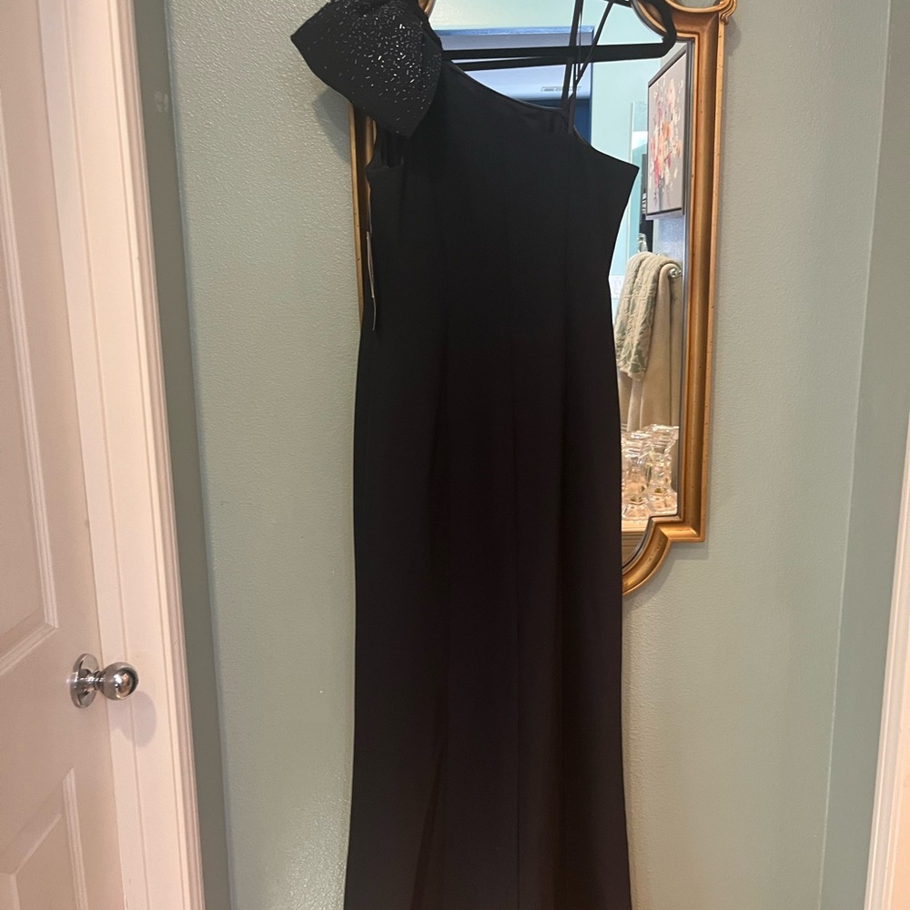 Aidan Mattox Blue One-Shoulder Asymmetrical Cocktail Dress